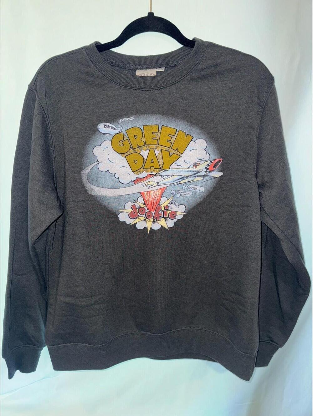 Green Day Dookie Sweatshirt Size Small Charcoal Grey